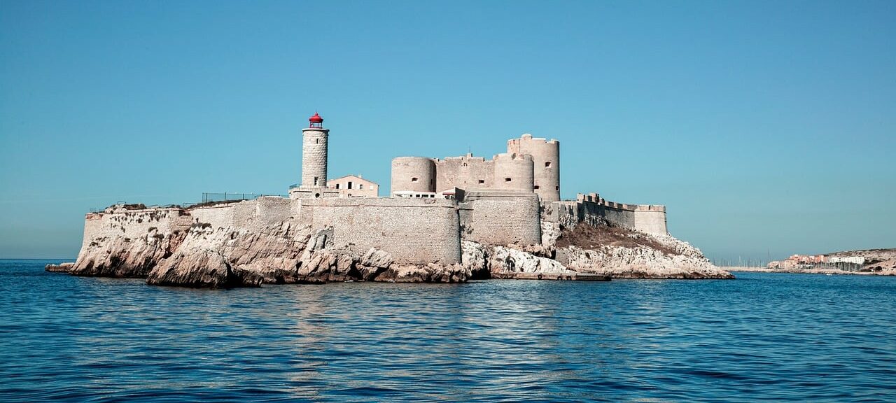 Vue du fort de Marseille, Mer Méditerranée